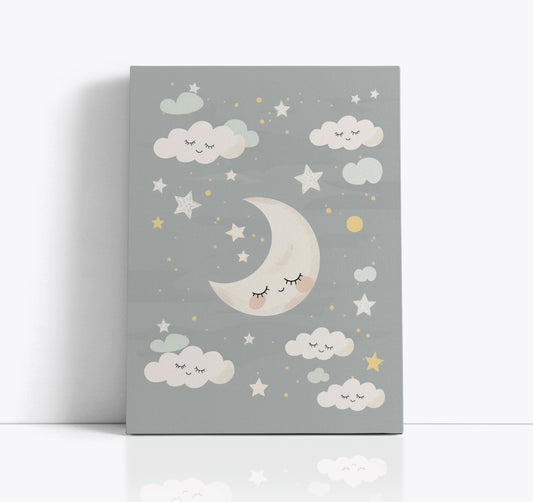 Starry Night Lullaby Kids Wall Art Print - Artrise