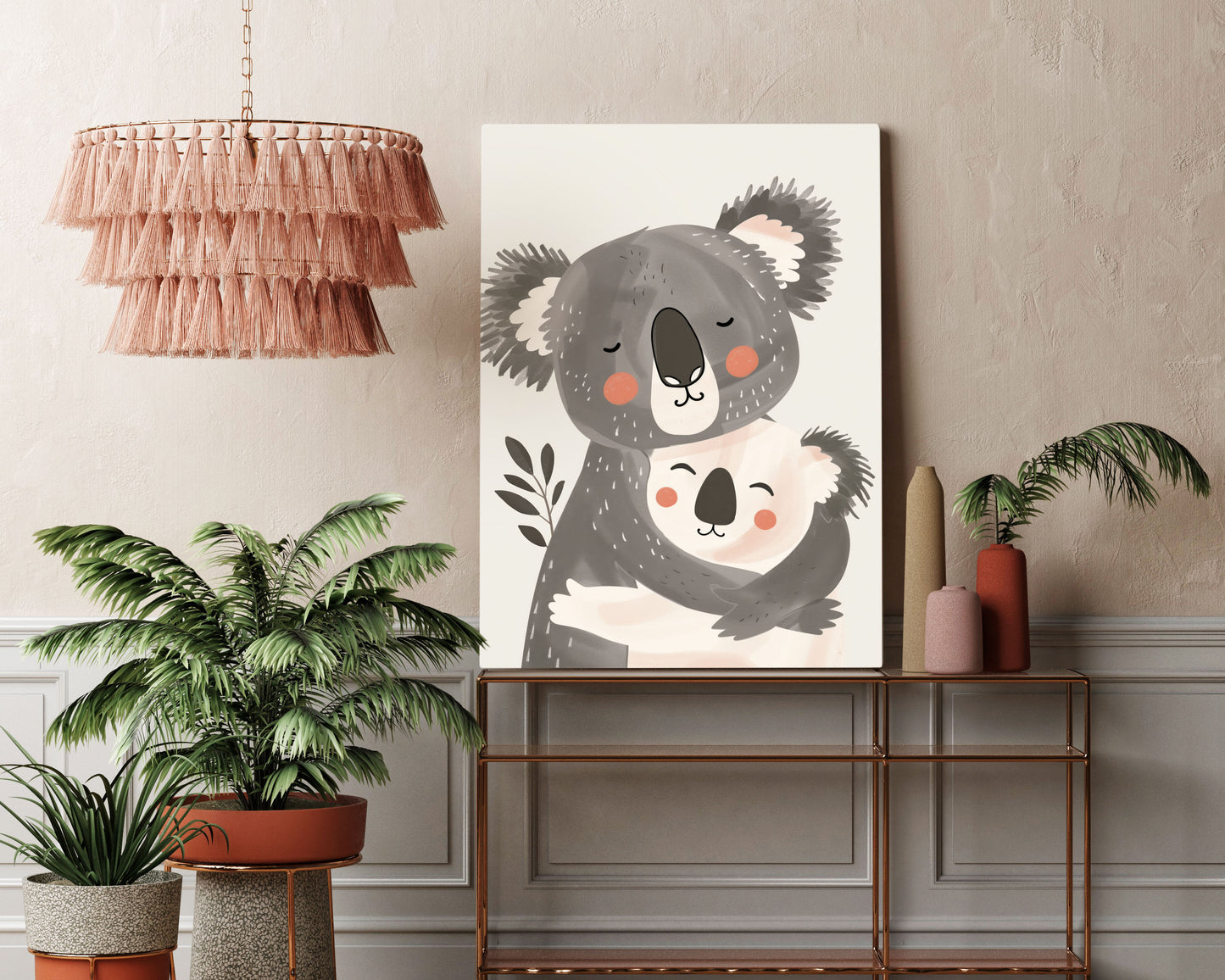 Koala Mom & Baby Kids Wall Art Print - Artrise