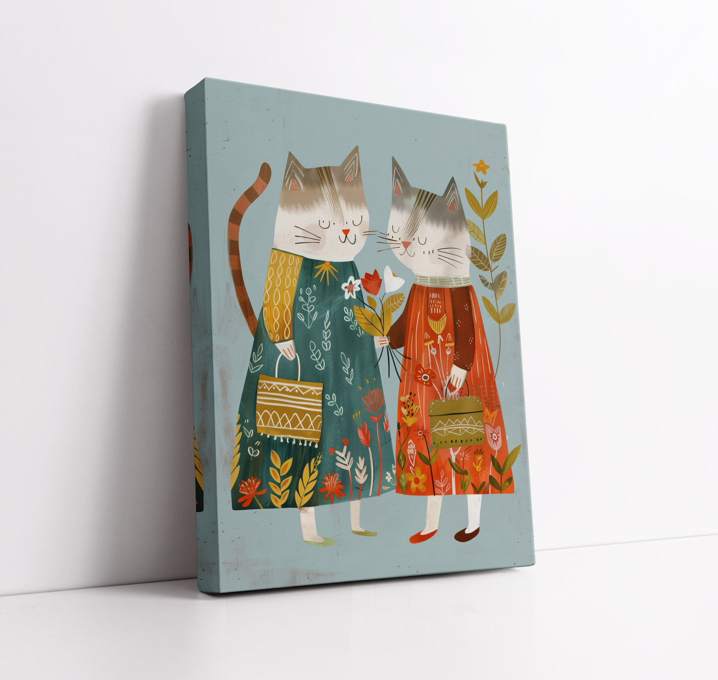 Kitty Friends Kids Wall Art Print - Artrise