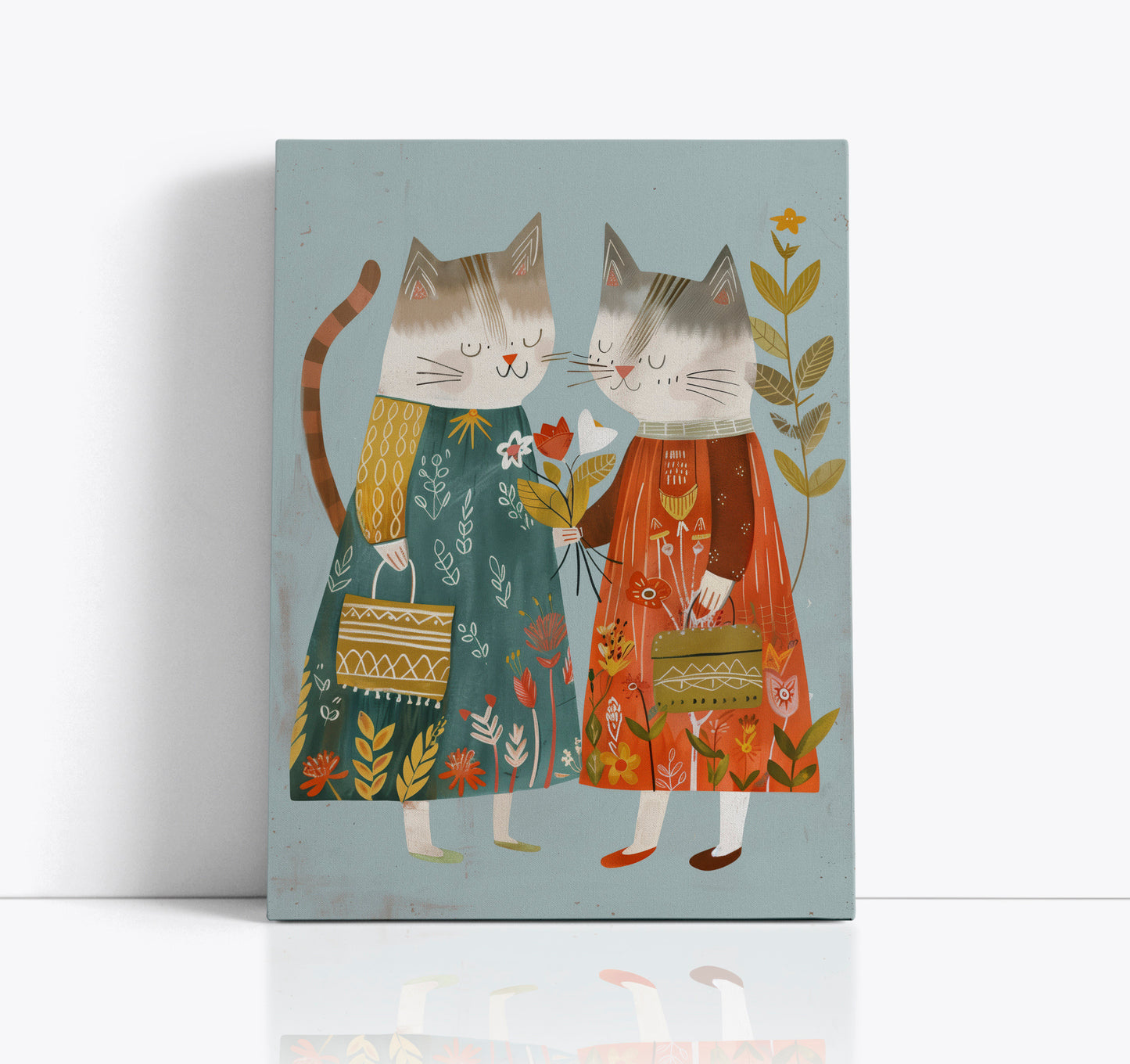 Kitty Friends Kids Wall Art Print - Artrise