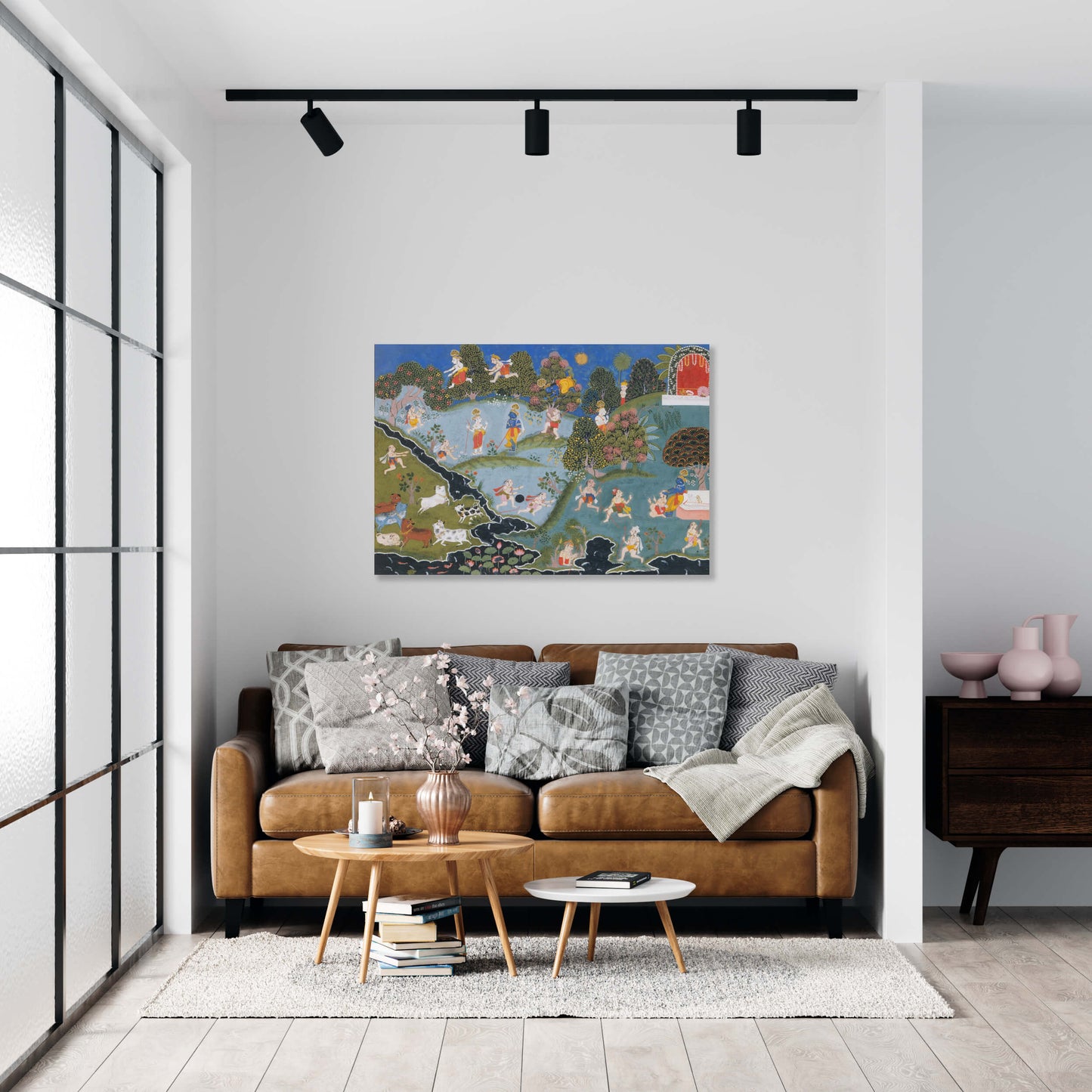 Blindman's Bluff, Page From a Dispersed Bhagavata Purana (Ancient Stories of Lord Vishnu) // Wall Art Print