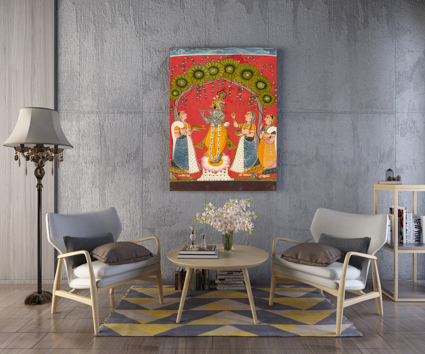 Krishna with Flute - From a Dasavatar Series // Wall Art Print - Artrise
