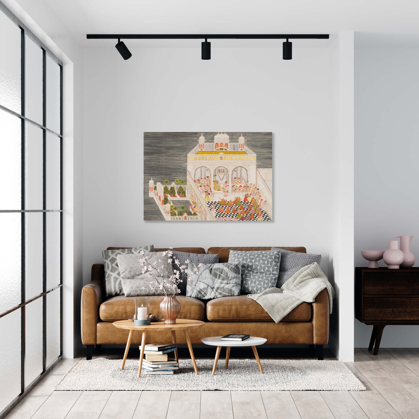 Maharana Ari Singh with His Courtiers Being Entertained at the Jagniwas Water Palace Wall Art Print