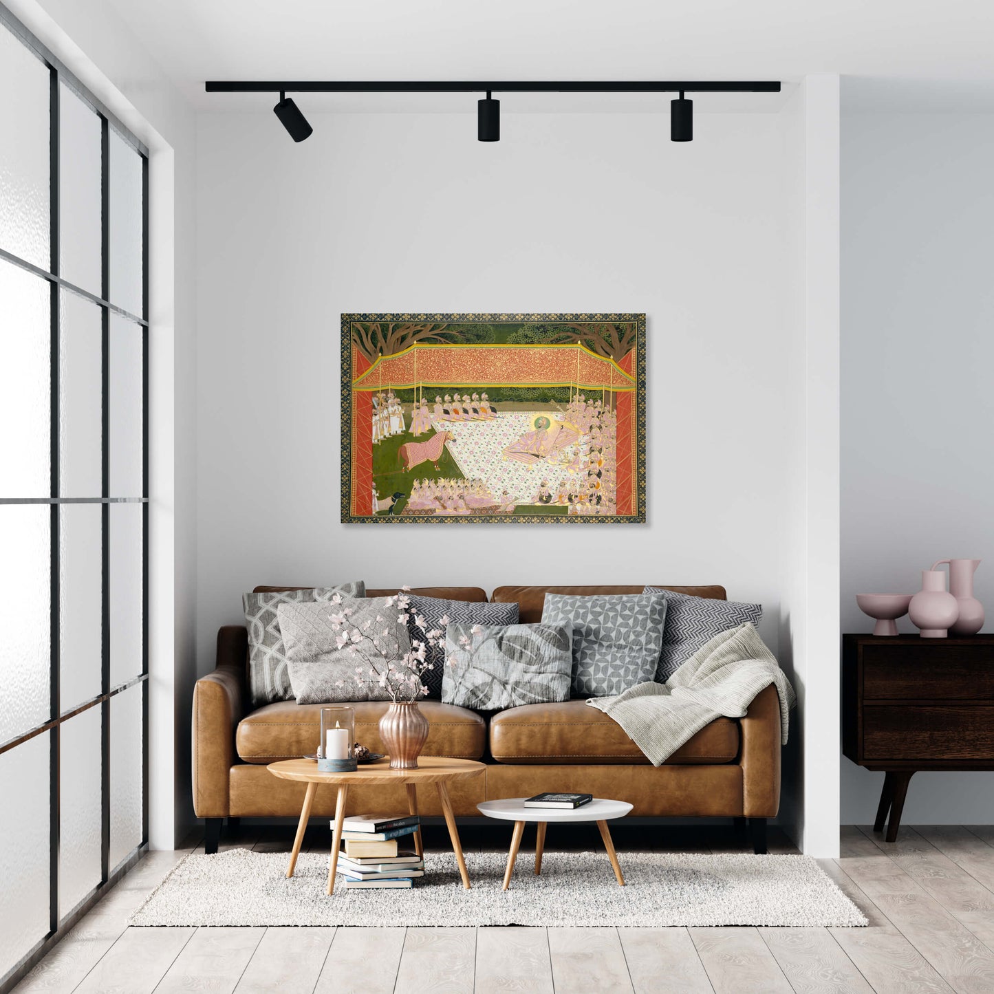 Maharana Sarup Singh Inspects a Prize Stallion by Tara(1870) Wall Art Print