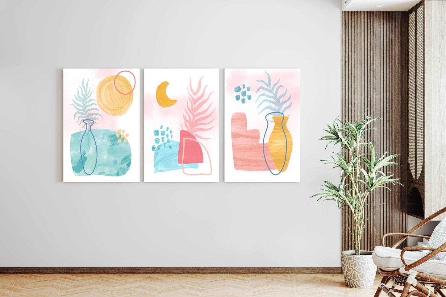 Scandi Summer - Set of 3 Wall Art
