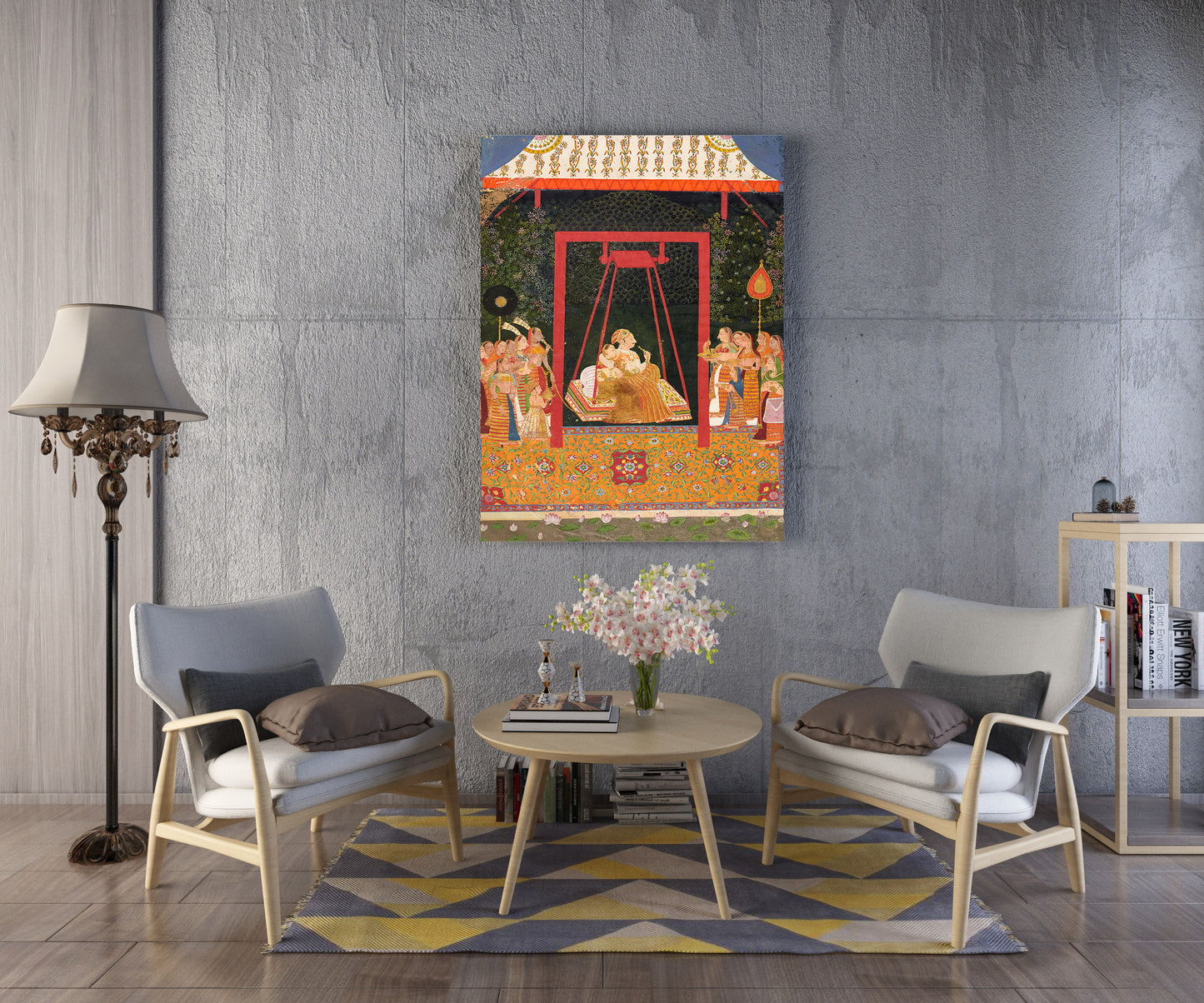 Rao Ram Chandra of Bedla on a Swing Indian Heritage Wall Art Print - Artrise