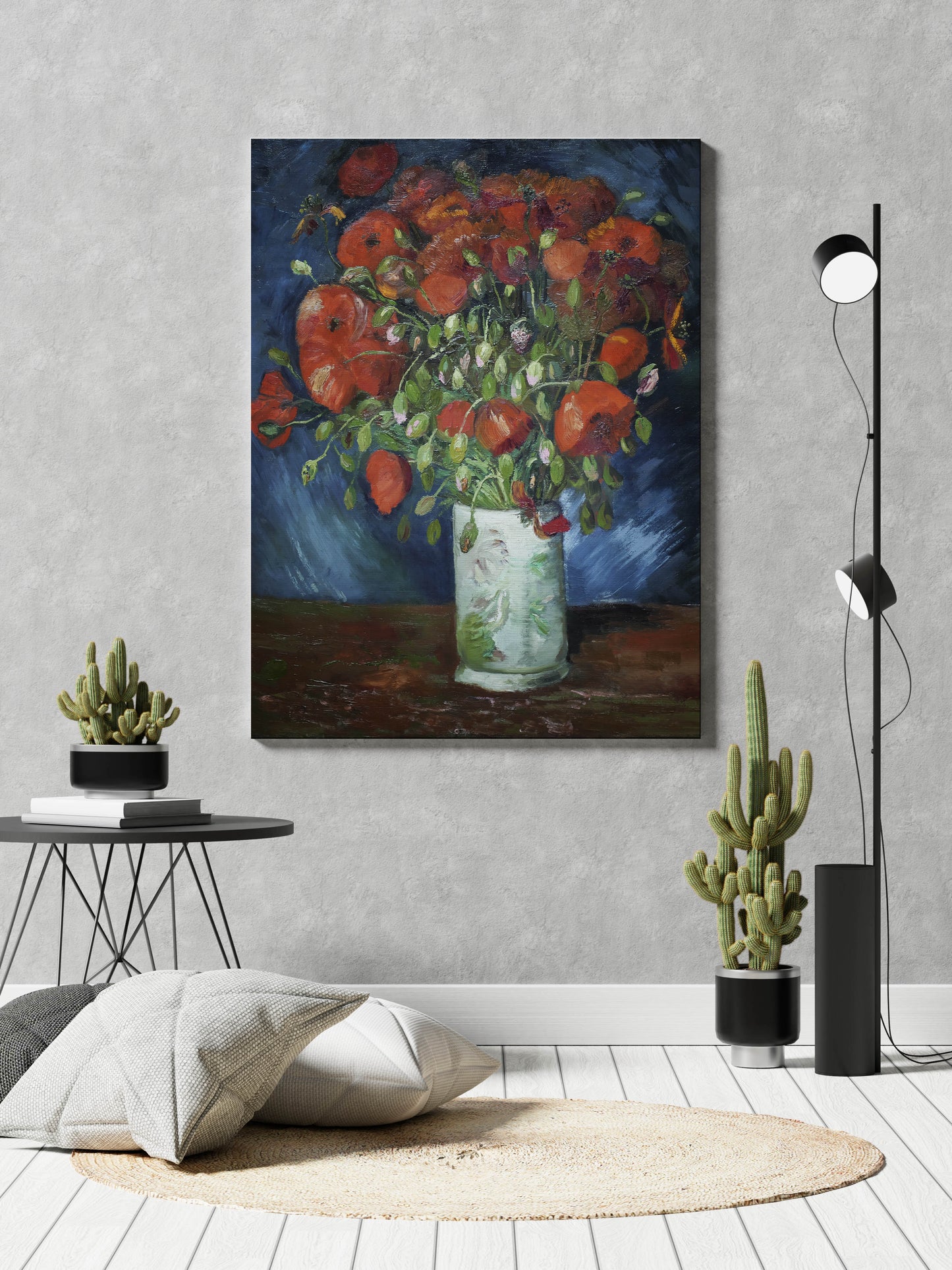 Vase with Poppies (1886) by Vincent Van Gogh - Artrise