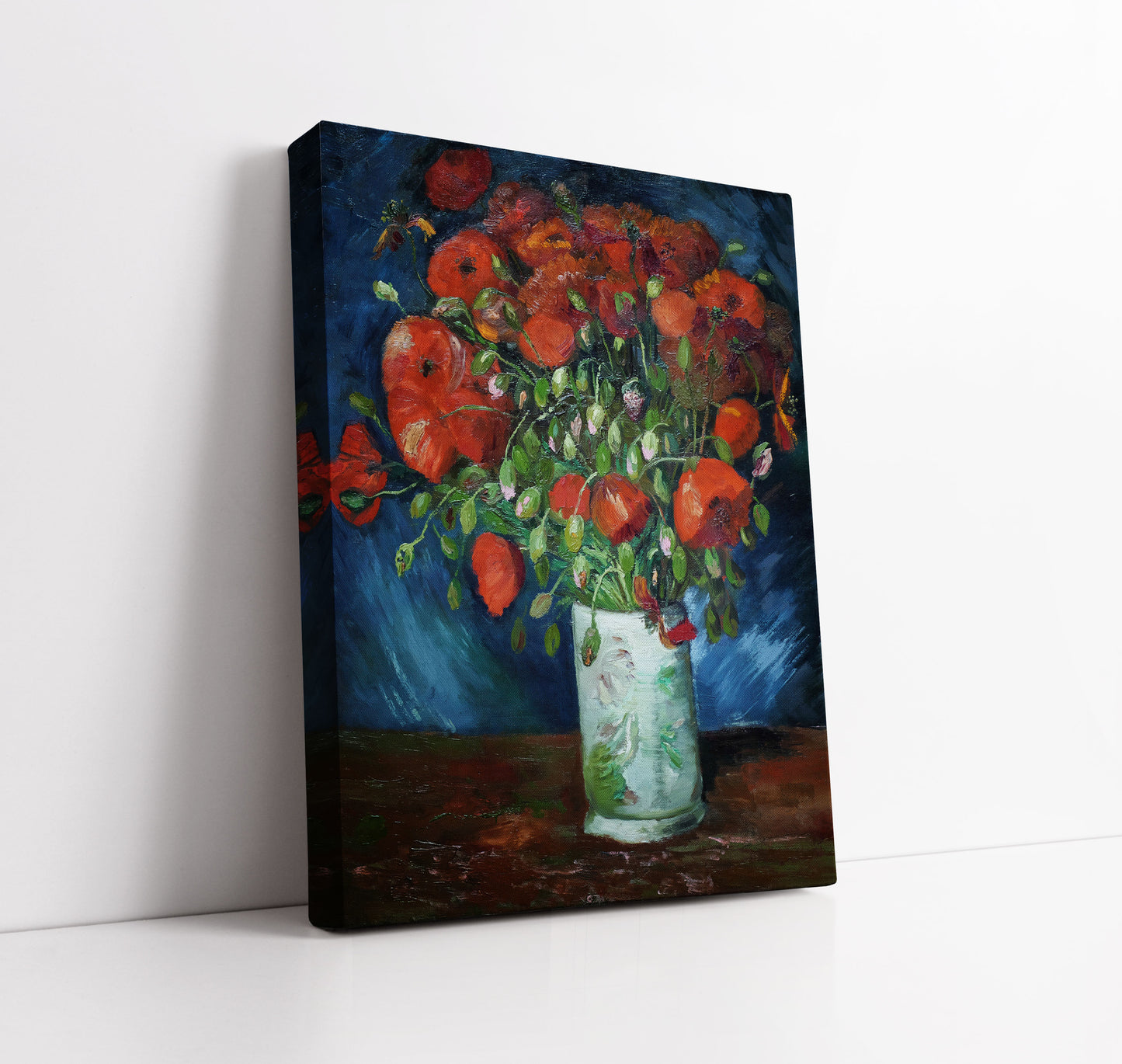 Vase with Poppies (1886) by Vincent Van Gogh - Artrise