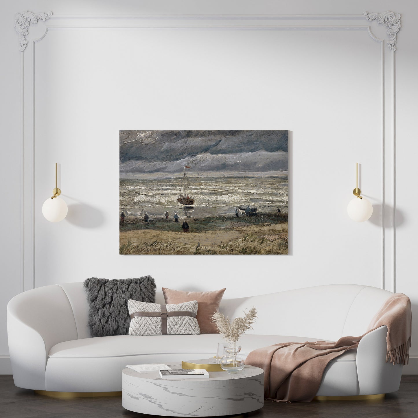Beach at Scheveningen in Stormy Weather (1882) by Vincent Van Gogh // Wall Art Print - Artrise