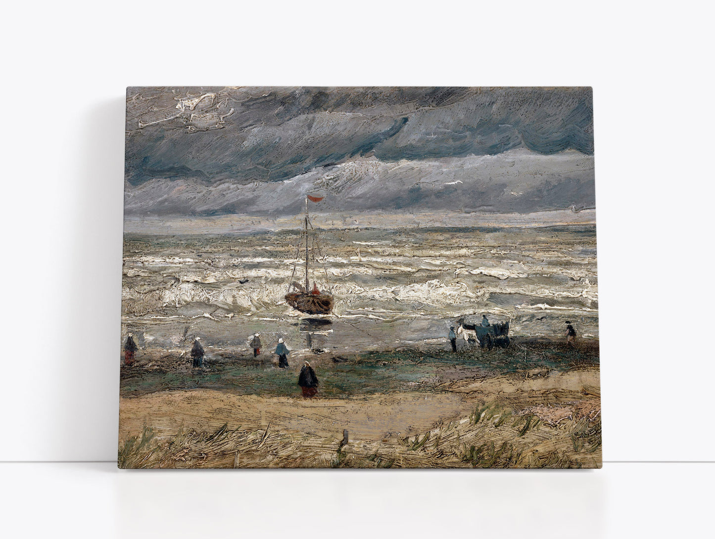 Beach at Scheveningen in Stormy Weather (1882) by Vincent Van Gogh // Wall Art Print - Artrise