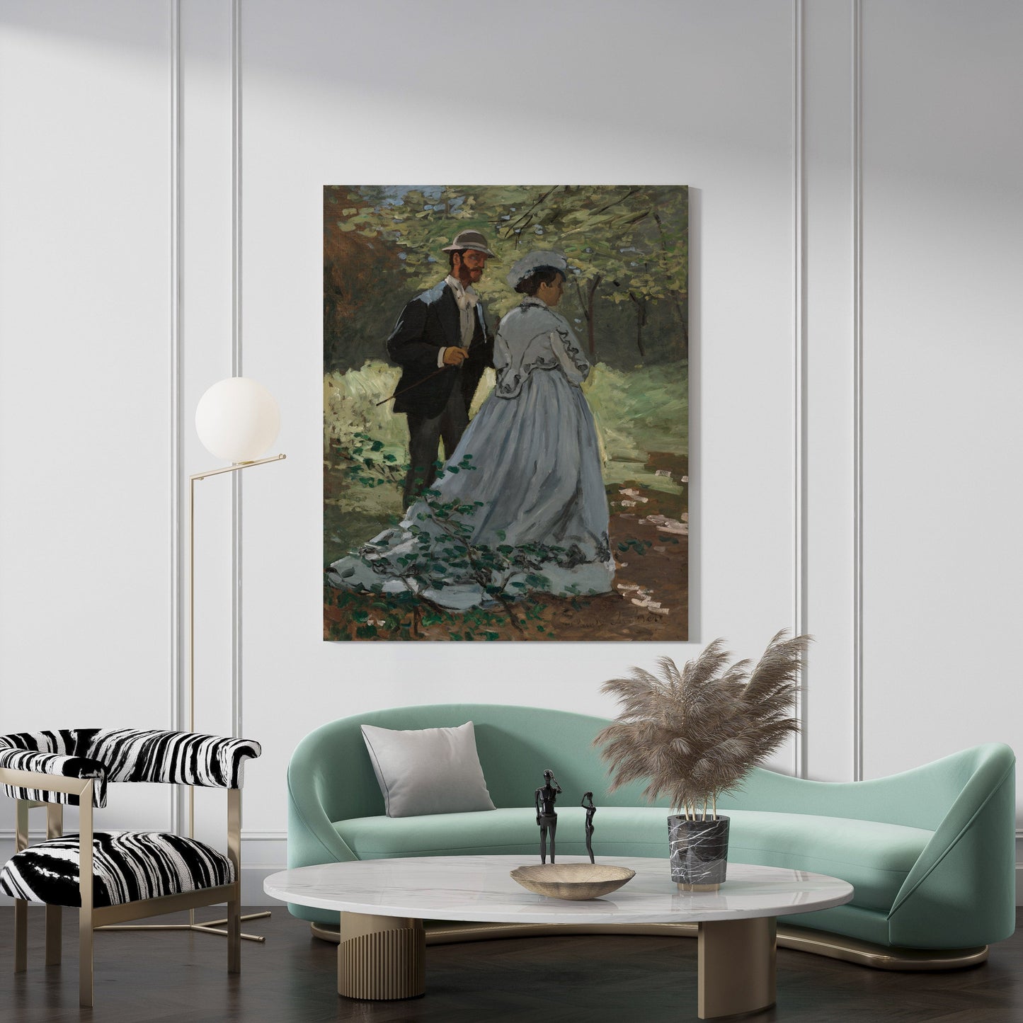 Claude Monet's Bazille and Camille Wall Art Print - Artrise