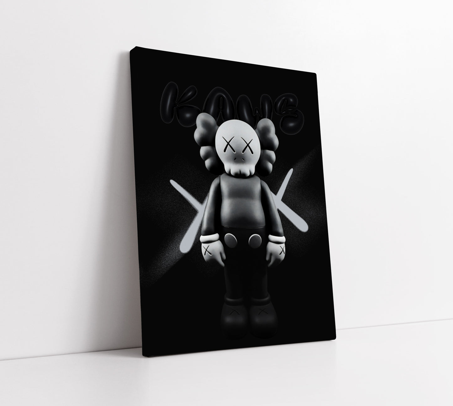 Kaws Trending Art Black & White // Wall Art Print - Artrise