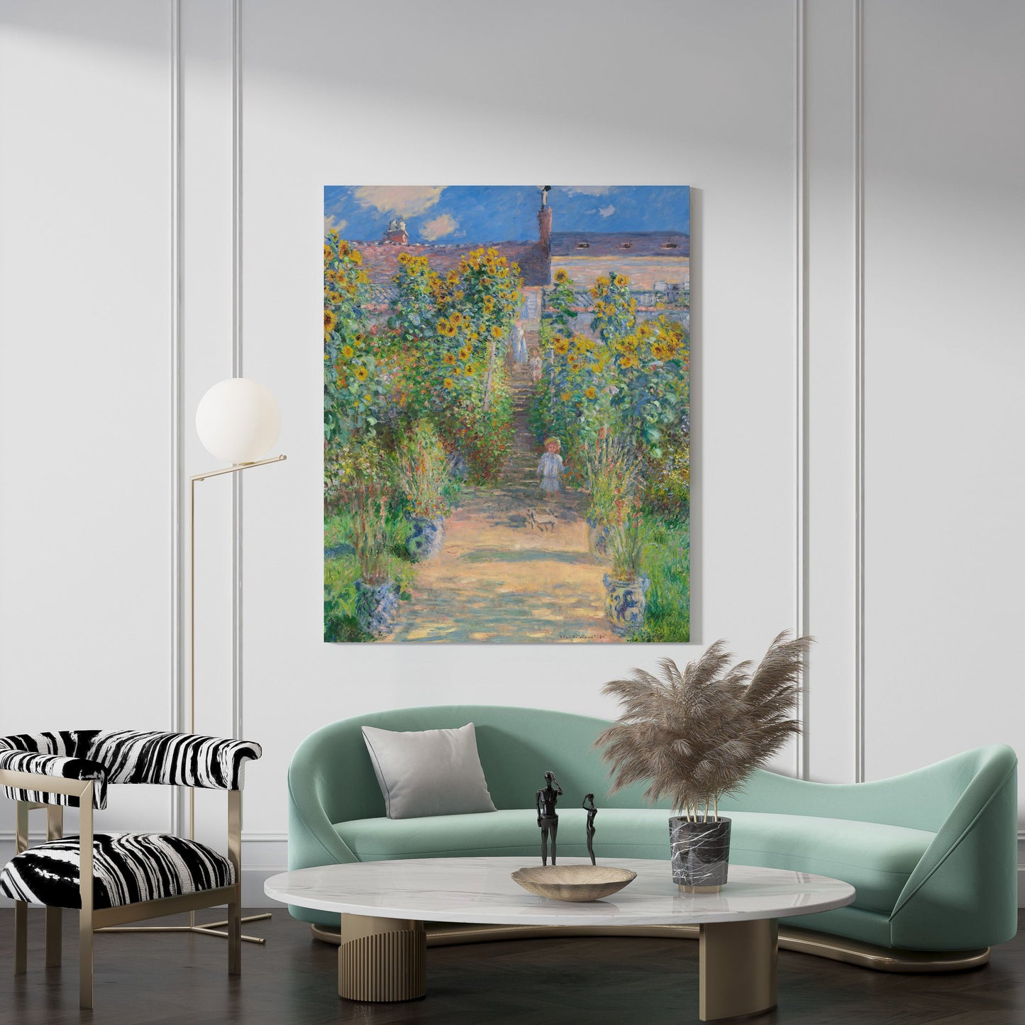 Claude Monet's The Artist's Garden at Vétheuil // Wall Art Print - Artrise