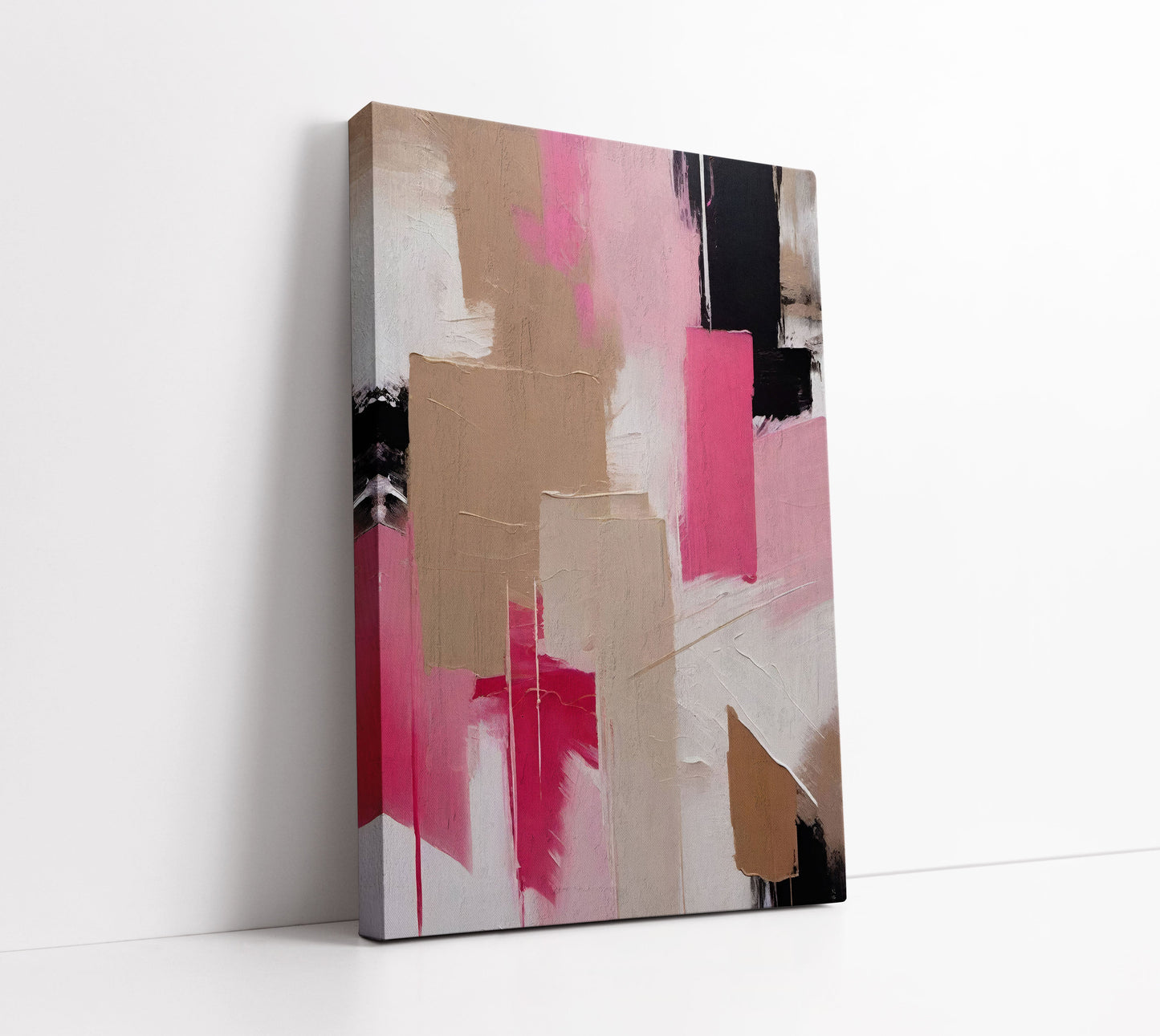 Pink Funky Abstract Art Print - Artrise