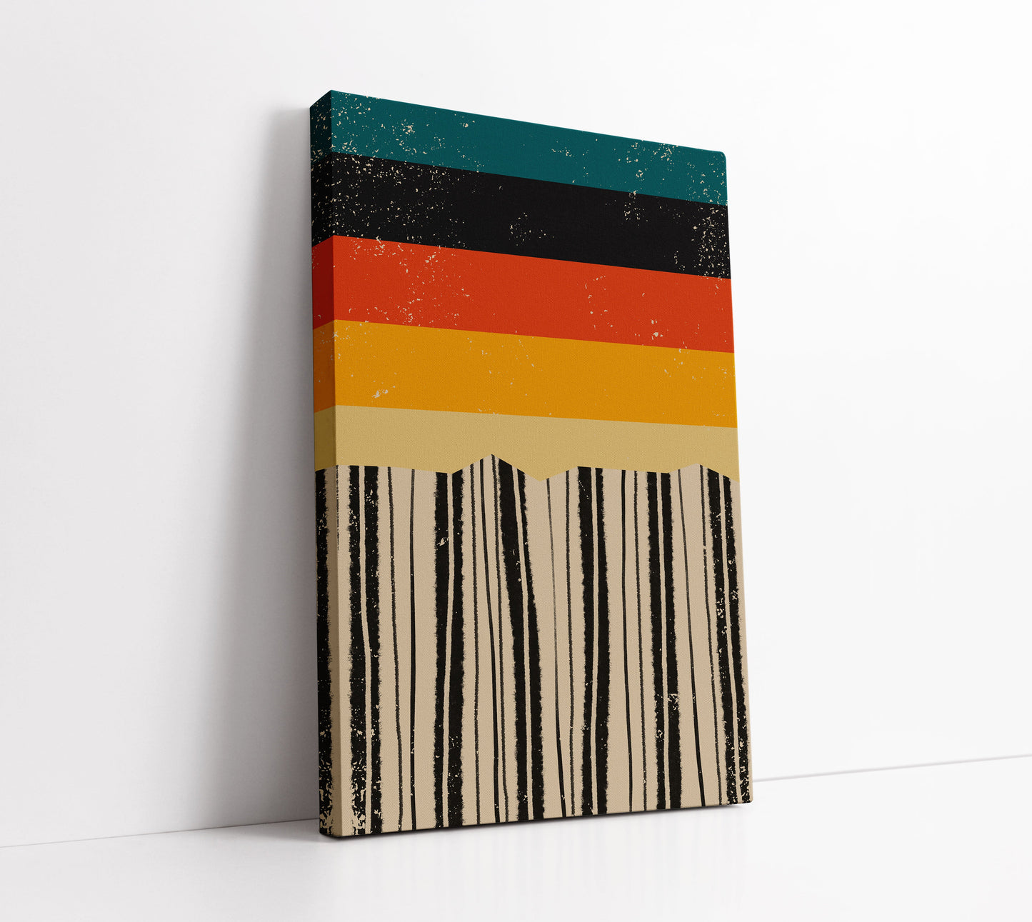 Striped Modern Mid Century Art Print - Artrise