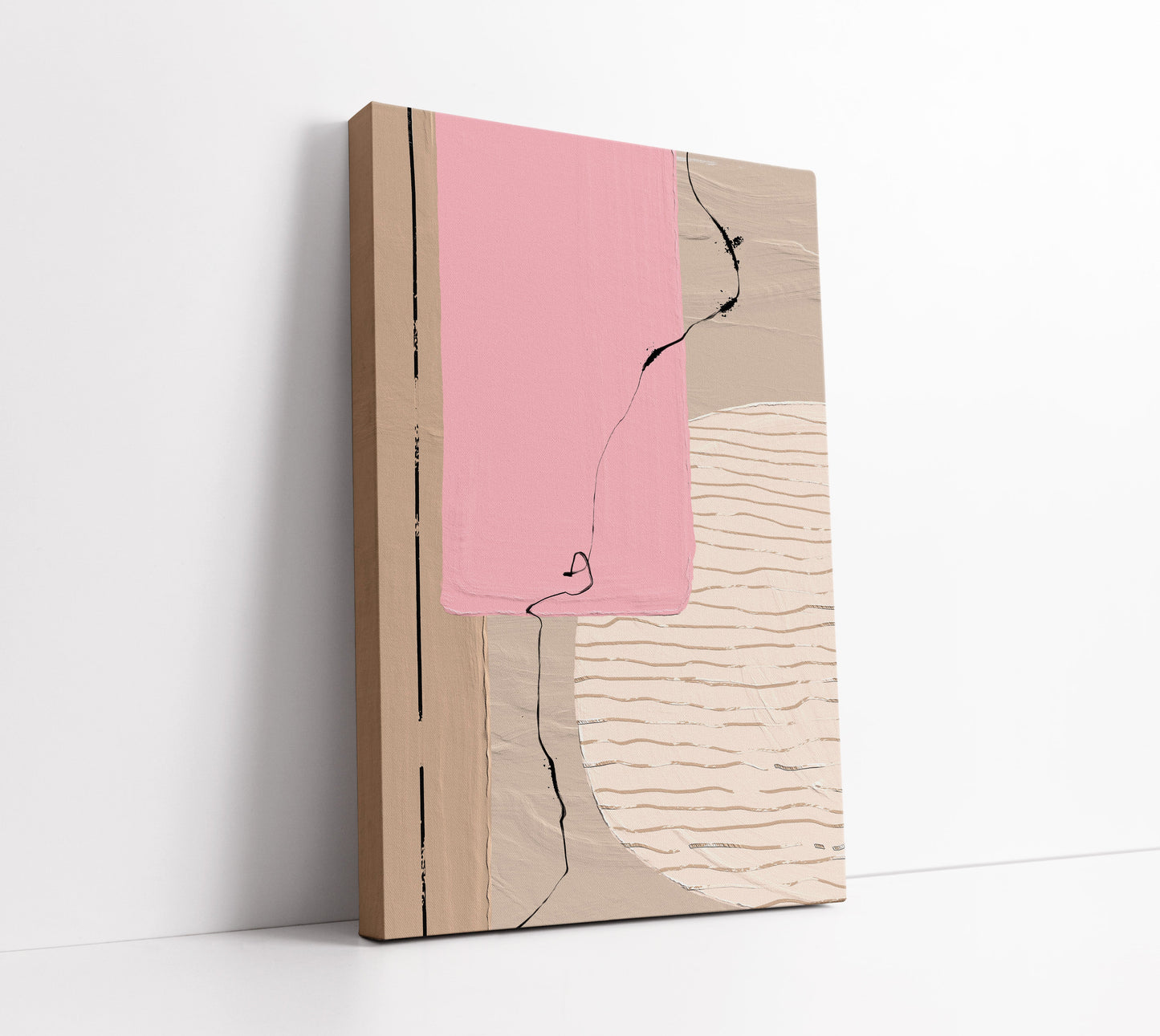 Pink Simplicity Abstract Wall Art Print - Artrise