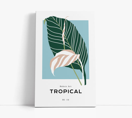 Blue Tropical Wall Art Print - Artrise