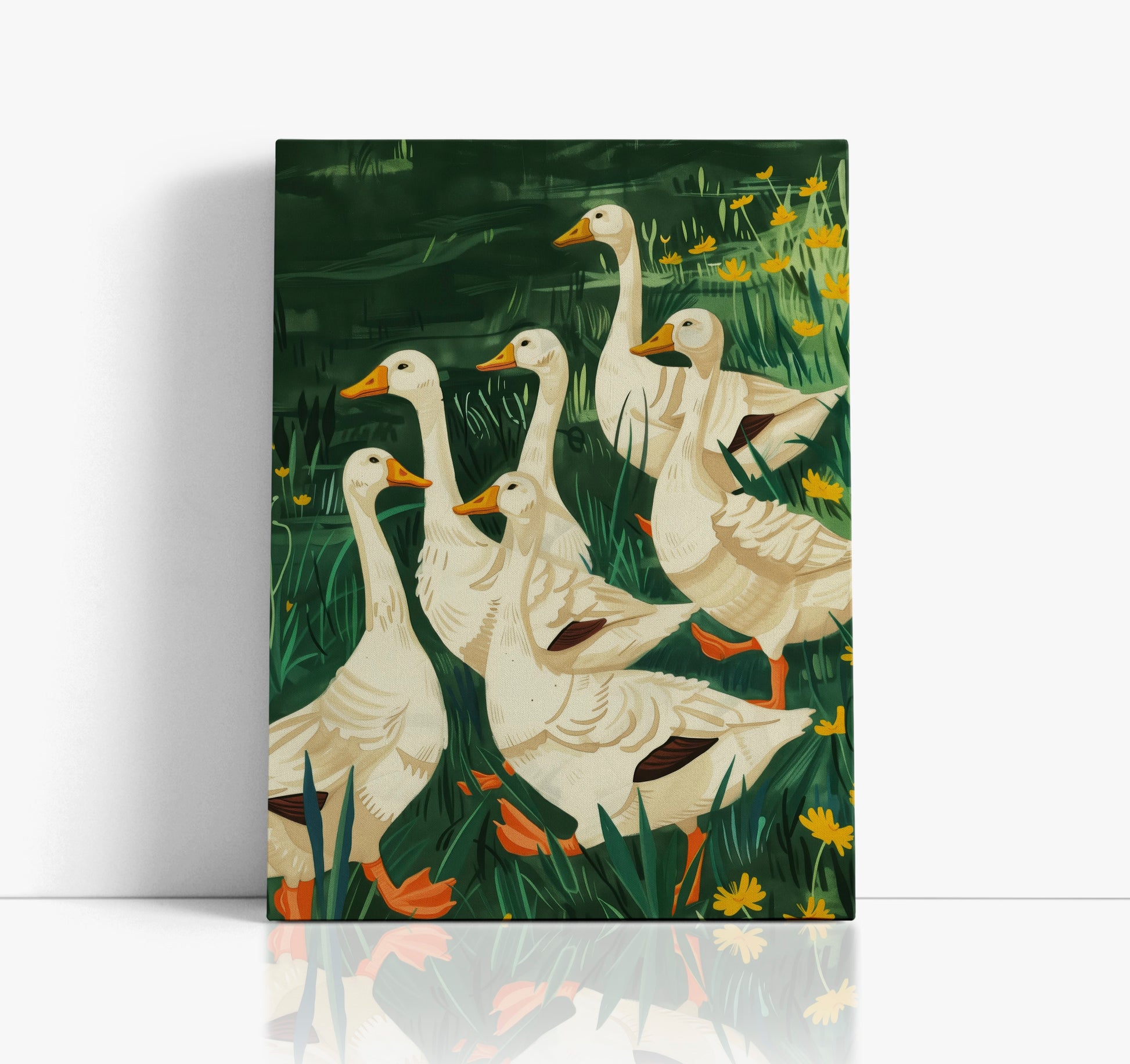 Chirpy Ducks Kids Wall Art Print - Artrise