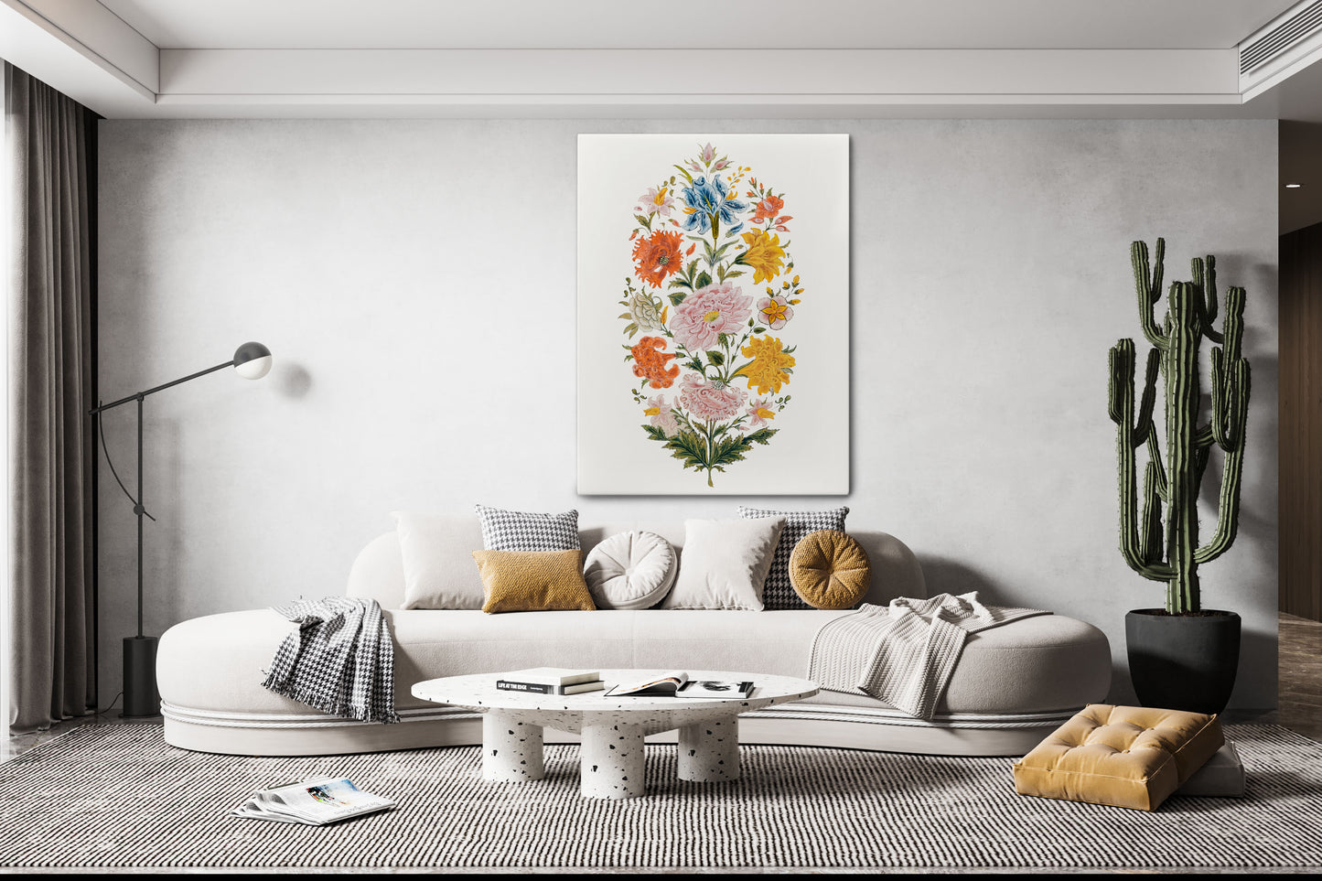 Floral Motif Wall Art Print - Artrise