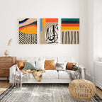 graphic abstract wall art set of 3