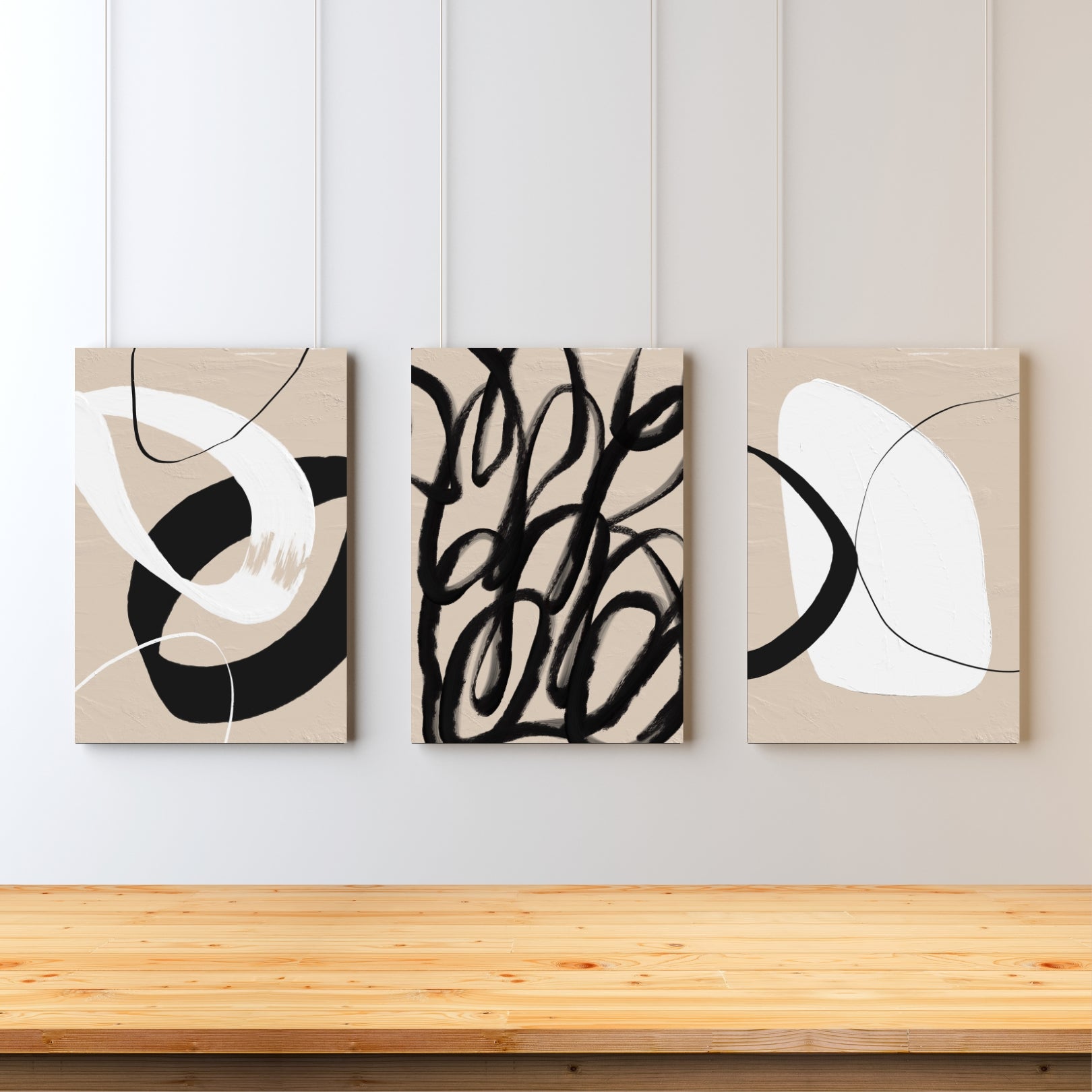 modern neutral abstract wall art 