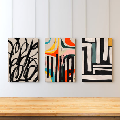 vibrant abstract wall decor 
