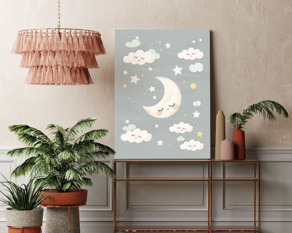 Starry Night Lullaby Kids Wall Art Print - Artrise