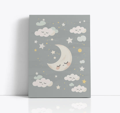 Starry Night Lullaby Kids Wall Art Print - Artrise