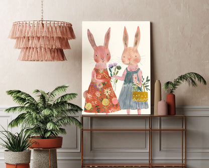 Bunny BFF's Baby Wall Art Print - Artrise