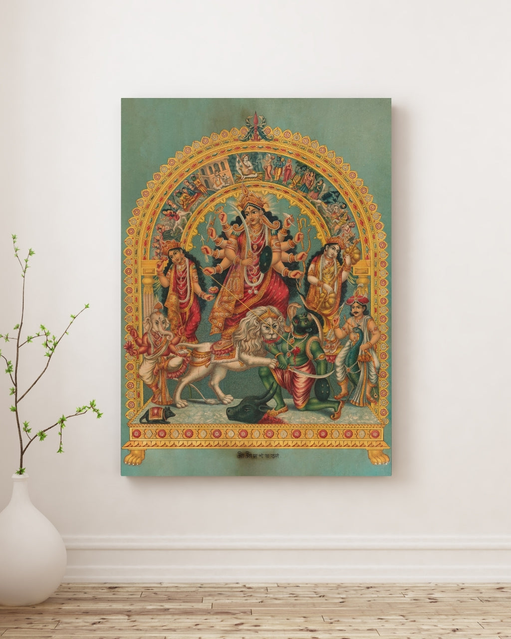 Maa durga painting west bengal theme indian gods and goddesses 