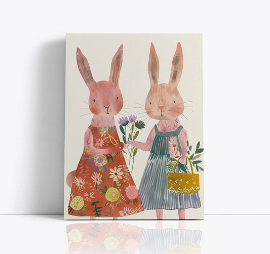 Bunny BFF's Baby Wall Art Print - Artrise