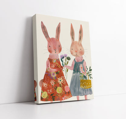 Bunny BFF's Baby Wall Art Print - Artrise