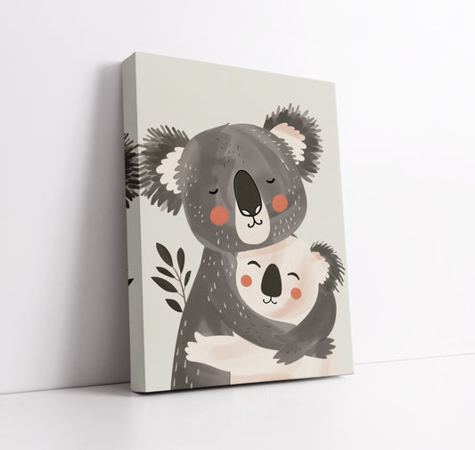 Koala Mom & Baby Kids Wall Art Print - Artrise