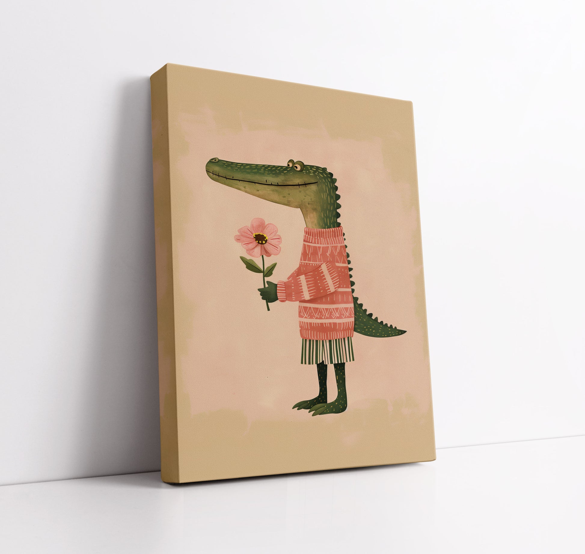 Friendly Crocodile Kids Wall Art Print - Artrise