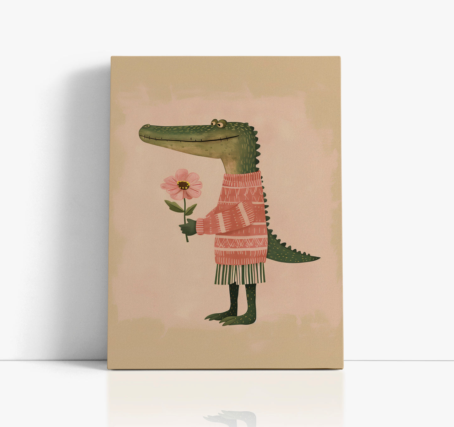 Friendly Crocodile Kids Wall Art Print - Artrise