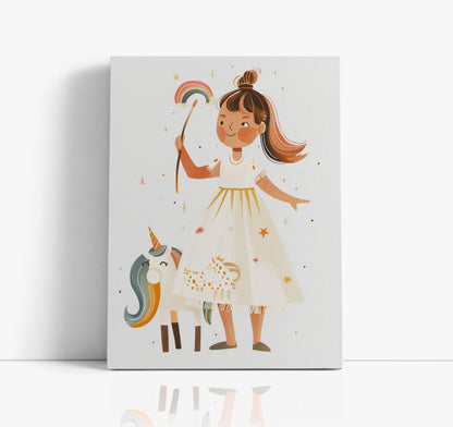 Fluttering Fairy 2 Kids Wall Art Print - Artrise