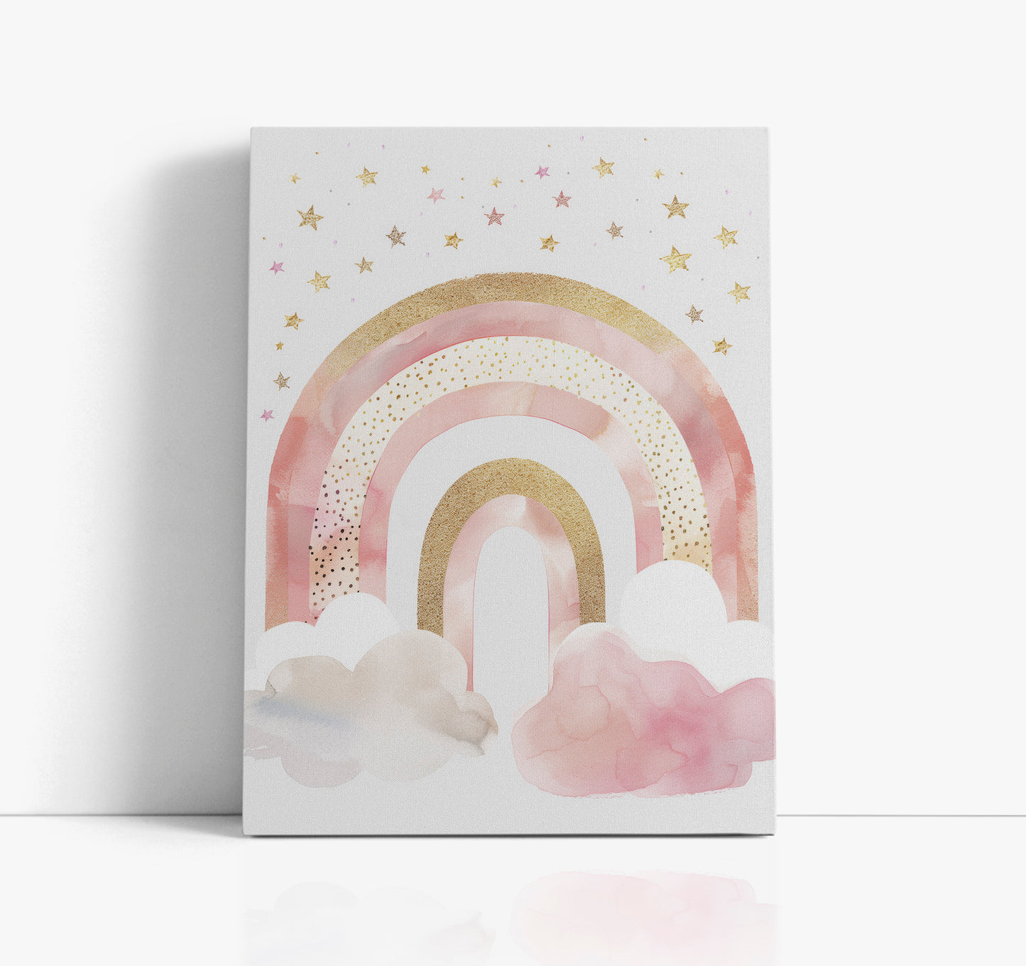 Pink Rainbows Kids Wall Art Print 2 - Artrise