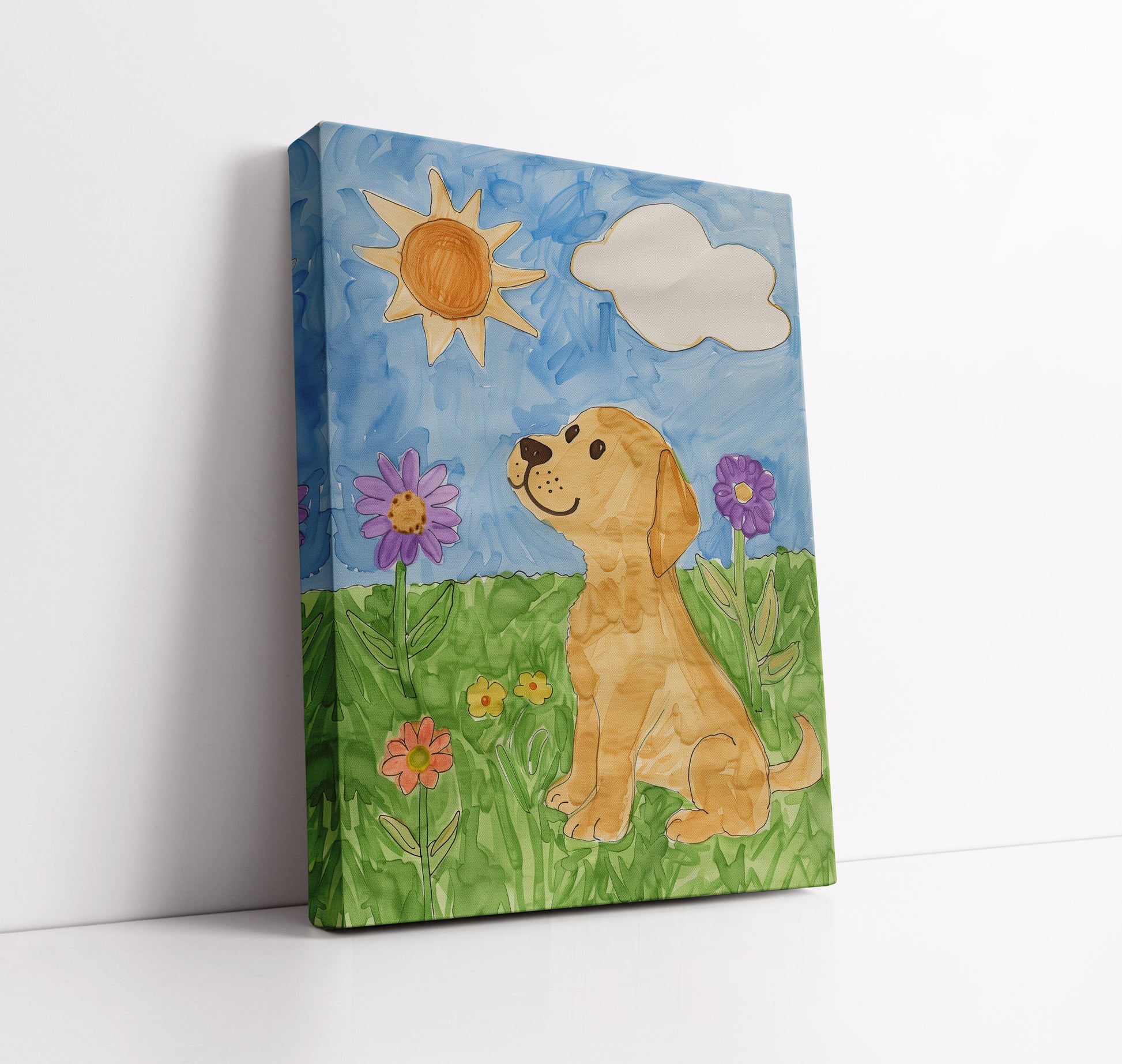 Puppy Dreams Kids Wall Art Print - Artrise