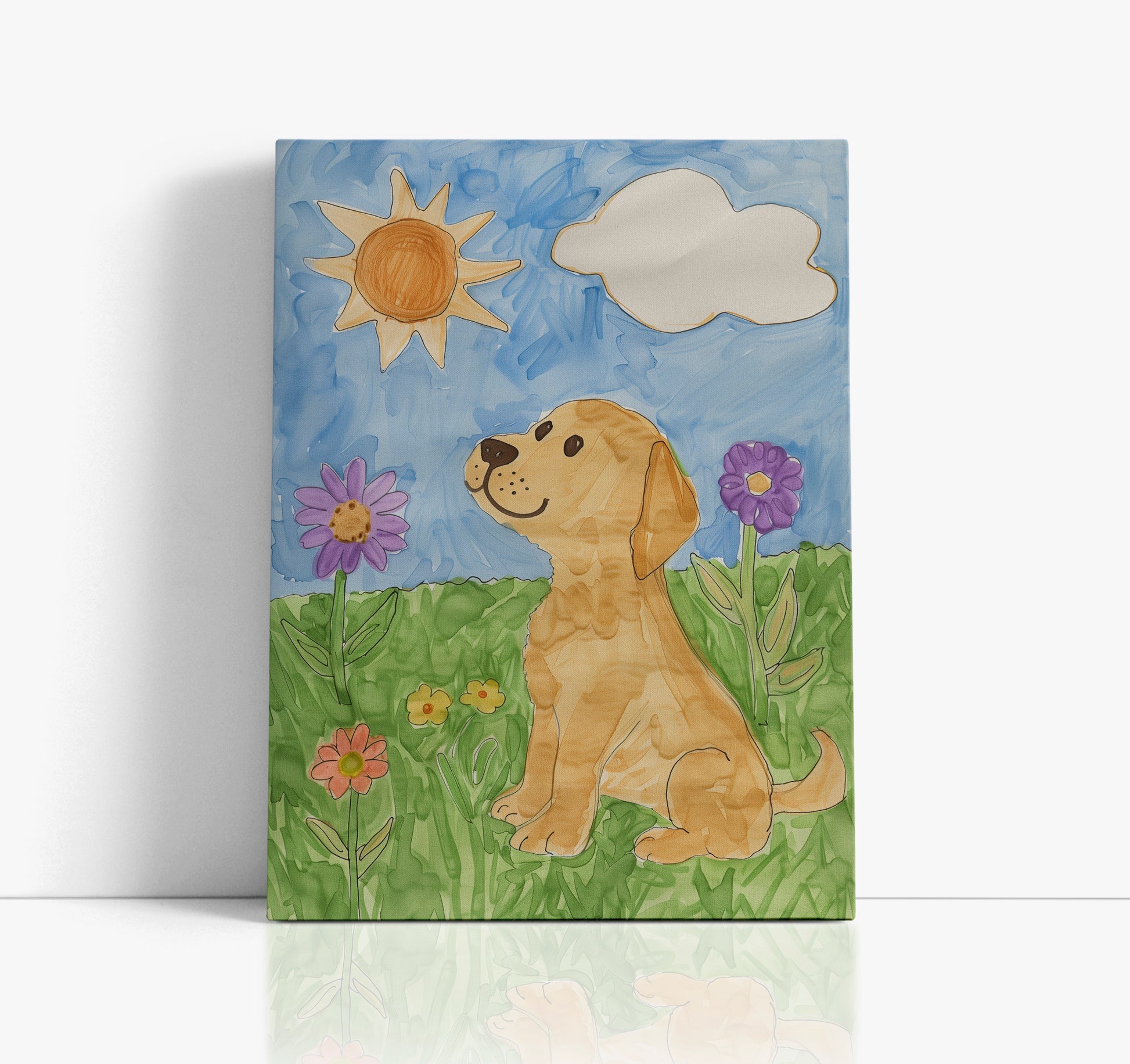 Puppy Dreams Kids Wall Art Print - Artrise