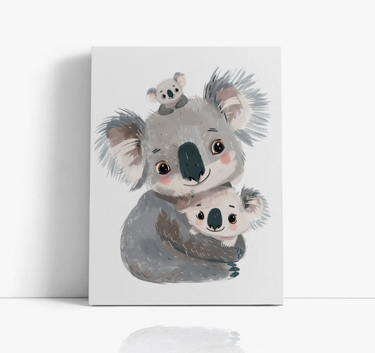 Koala Family Kids Wall Art Print - Artrise