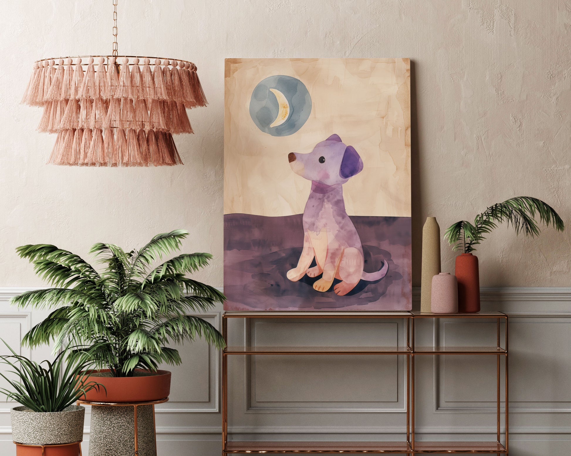 Puppy Thoughts Kids Wall Art Print - Artrise