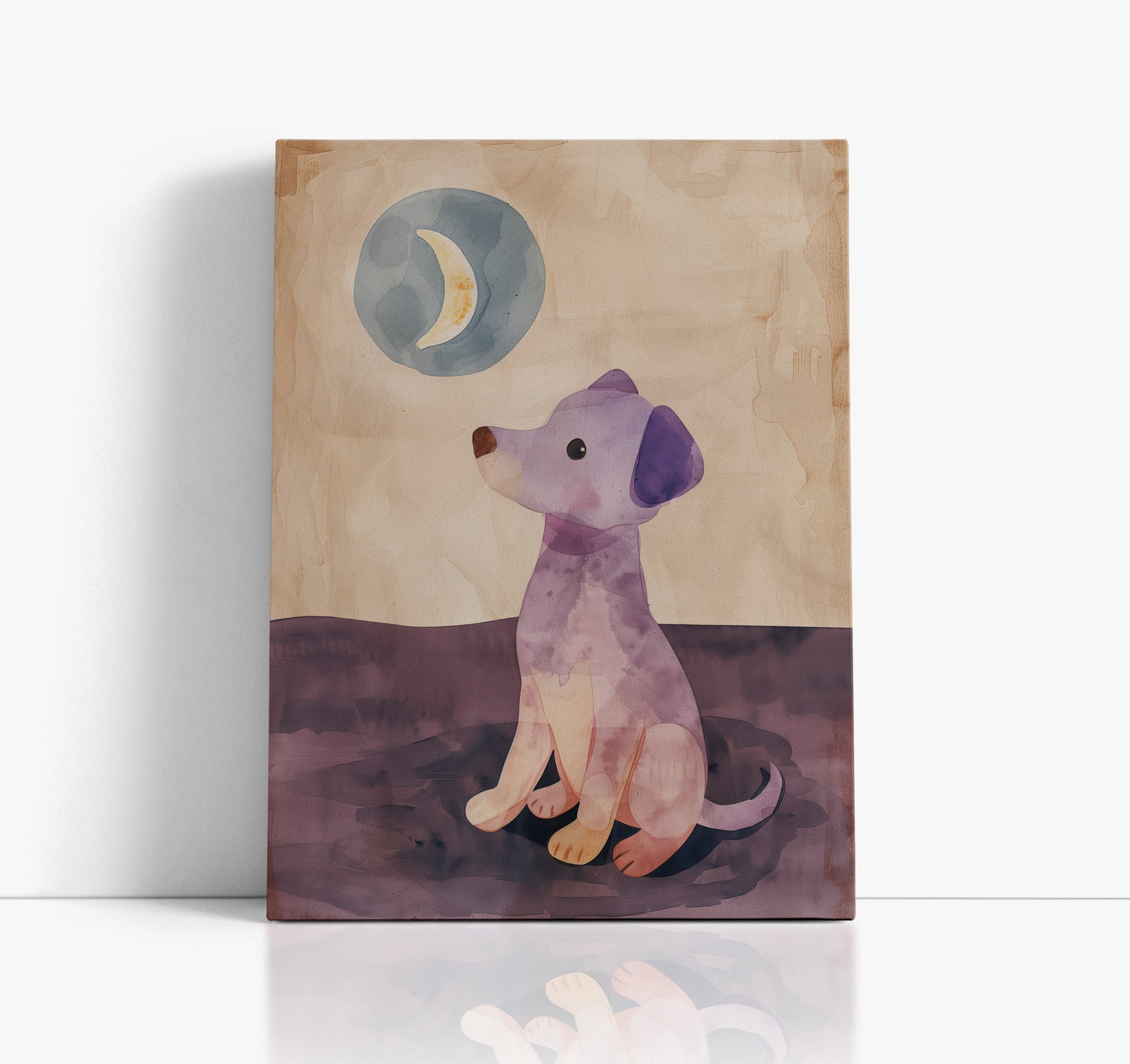 Puppy Thoughts Kids Wall Art Print - Artrise