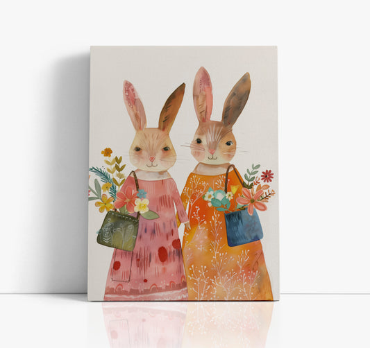 Bunny Buddies Kids Wall Art Print - Artrise