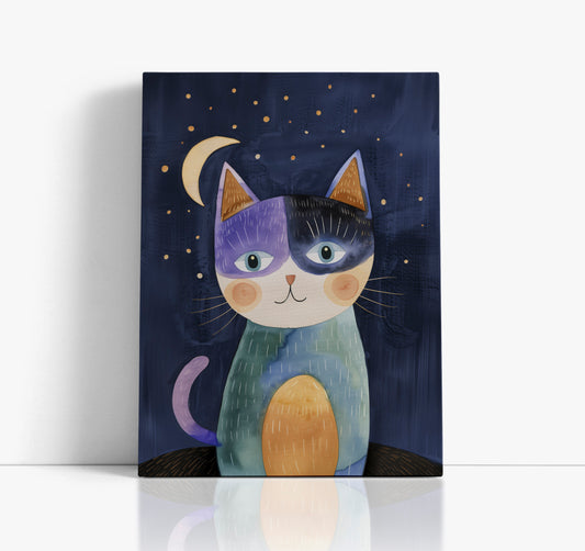 Warm Kitty Kids Wall Art Print - Artrise