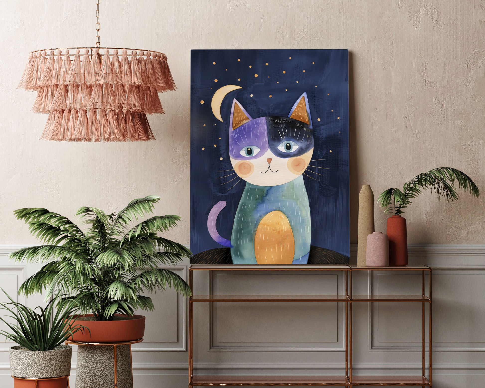 Warm Kitty Kids Wall Art Print - Artrise