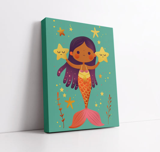 Mermaid Magic Kids Wall Art Print - Artrise