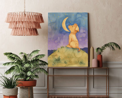 Dreamer Pup Kids Wall Art Print - Artrise