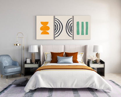 Retro Shapes Trio – Set of 3 Mid-Century Modern Wall Art Prints
