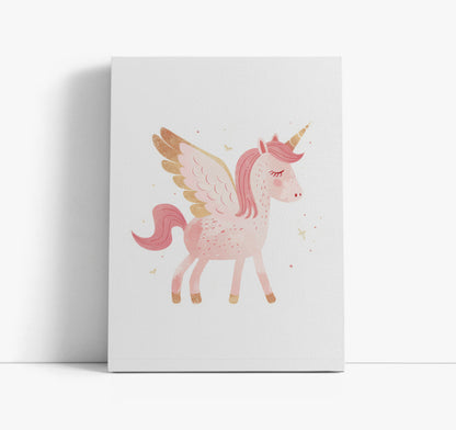 Unicorn Fairy Kids Wall Art Print - Artrise