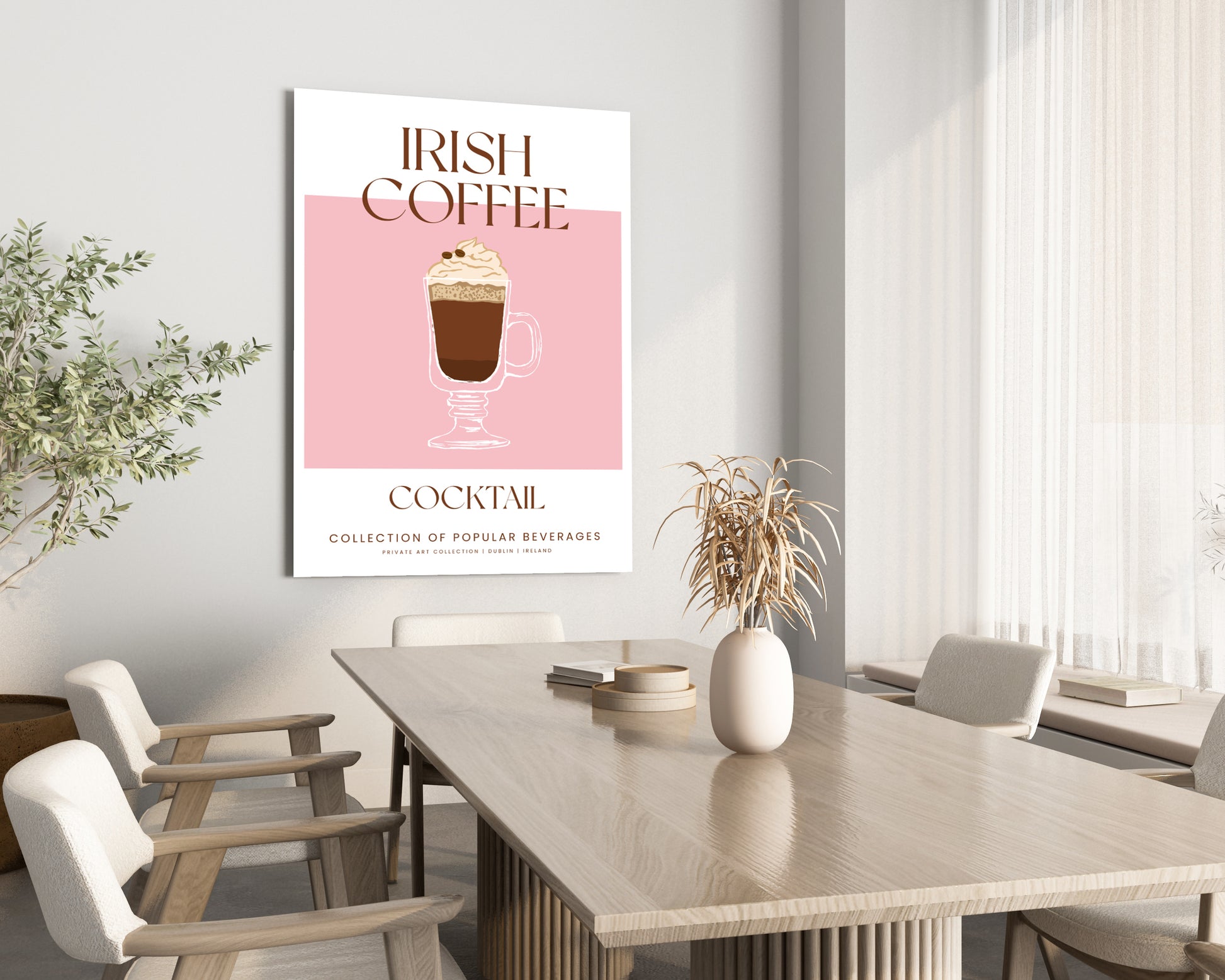 Irish Coffee Cocktail Art Print // Wall Art Print - Artrise